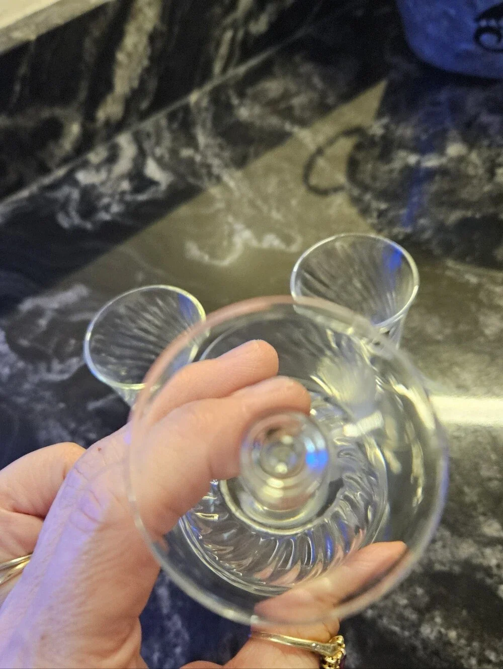Vintage Luminarc Clear Swirl Cordial Glasses Verrerie d'Arques France - Set of 4